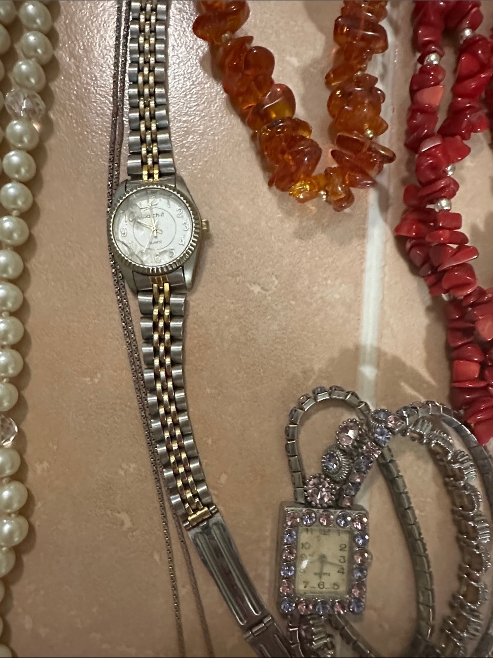 5 lbs! Mixed Costume,plus Jewelry Lot - Multi Color Necklaces & Bracelets - Picture 16 of 17